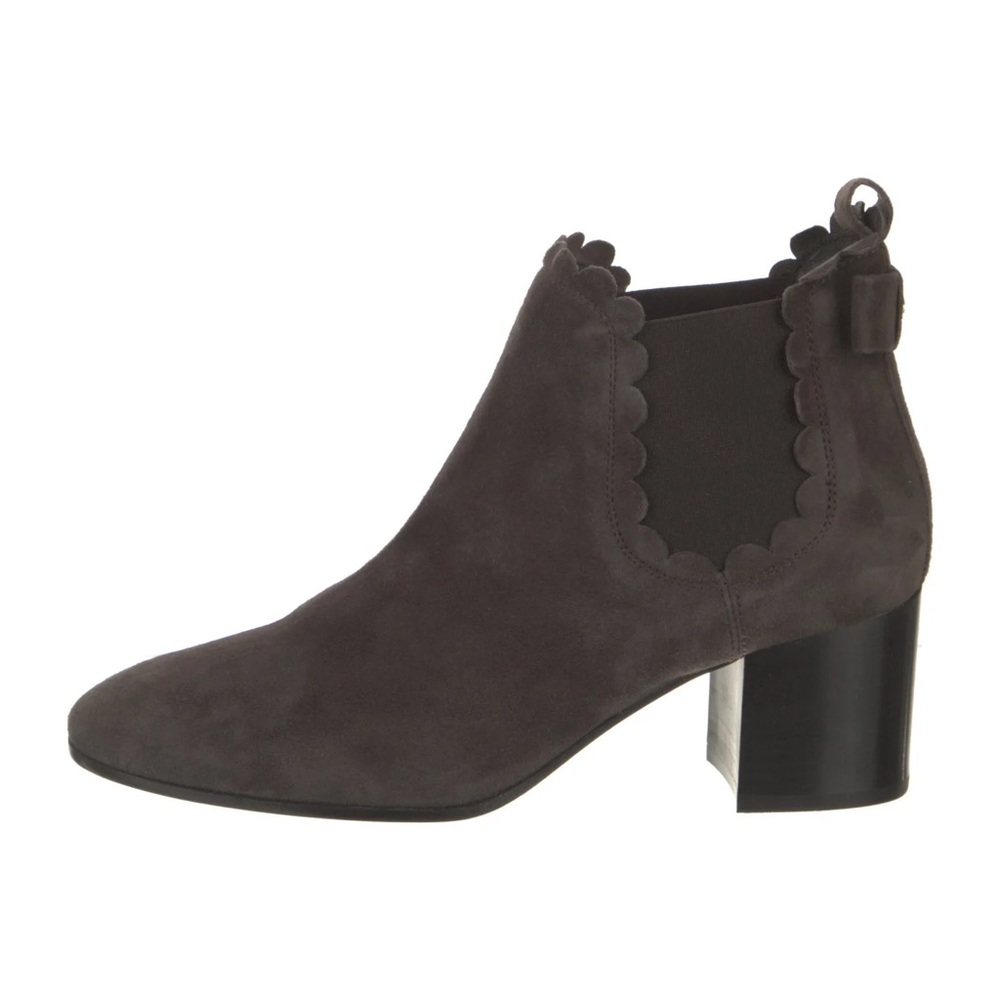 Kate Spade Scalloped Trim Heeled Chelsea Boots - Size 8 - G86-4 - Picture 1 of 8
